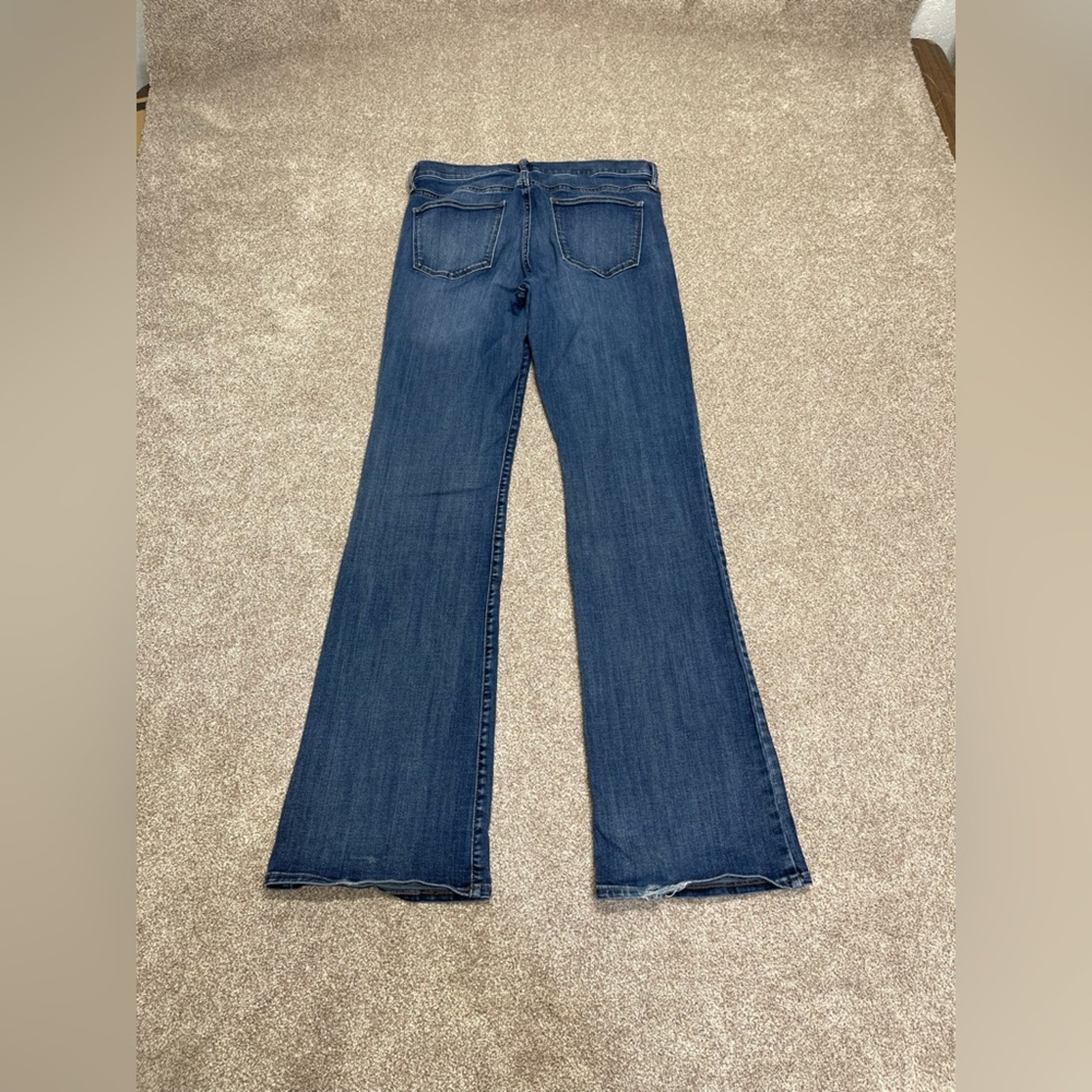 Y2k Indie Sleaze Gap Perfect Bootcut Jean 31l High Rise Dark Wash Stretch Indigo